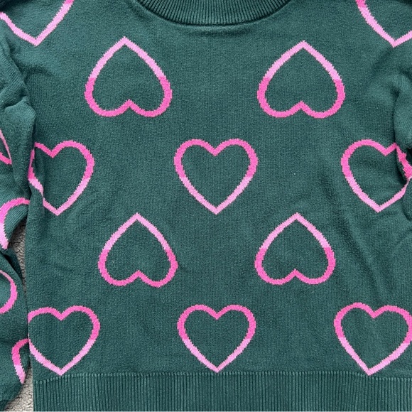 GAP Kids Girls Knit Sweater Hearts size 8 - Picture 4 of 5